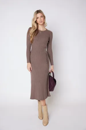 Alisha Side Shirring Sweater Dress