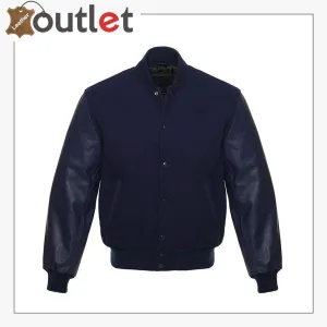 Black Letterman Varsity Jackets Genuine Leather