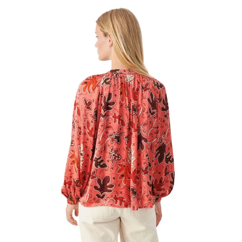 Cesilla Shirt in Calypso Coral Botanical Print