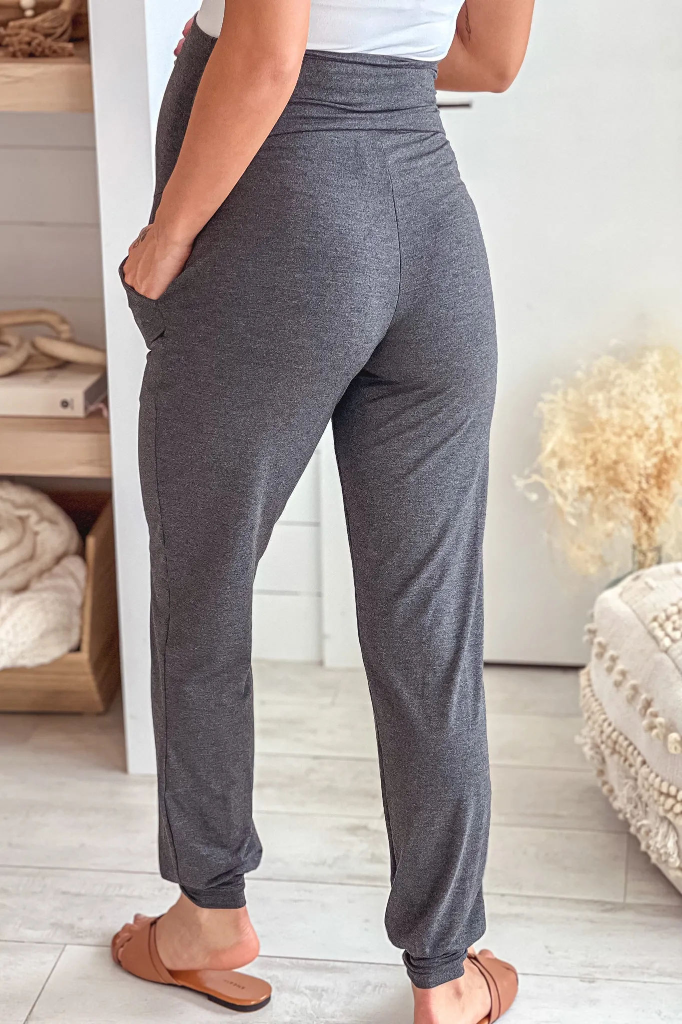 Charcoal Maternity Jogger Pants