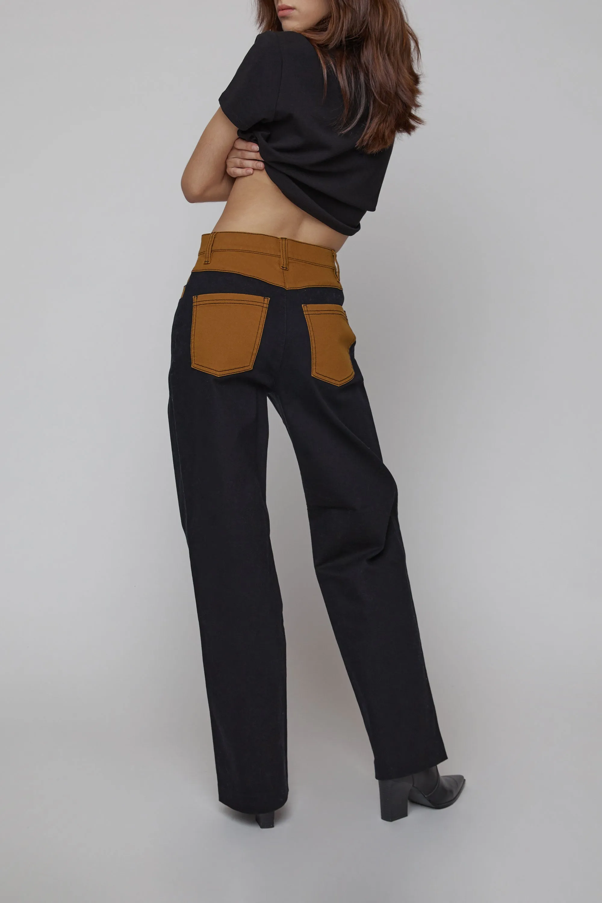 COLOUR BLOCK TWILL PANT