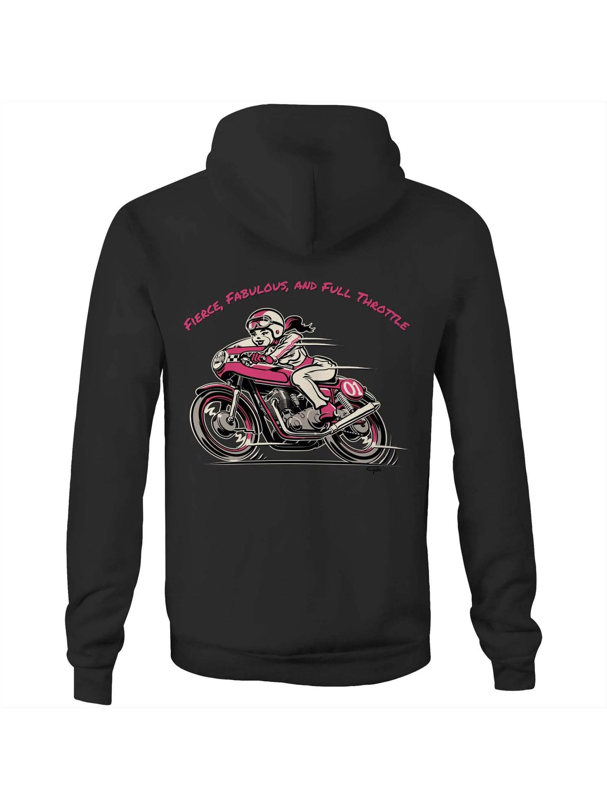 Fierce Fabulous and Full Throttle - Fleecy Womens Hoodie