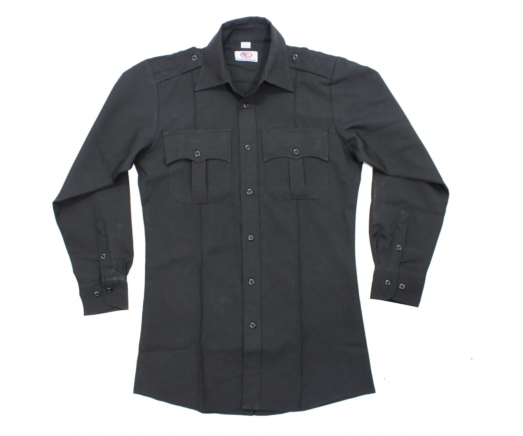 First Class 100% Polyester Long Sleeve Zippered Uniform Shirts