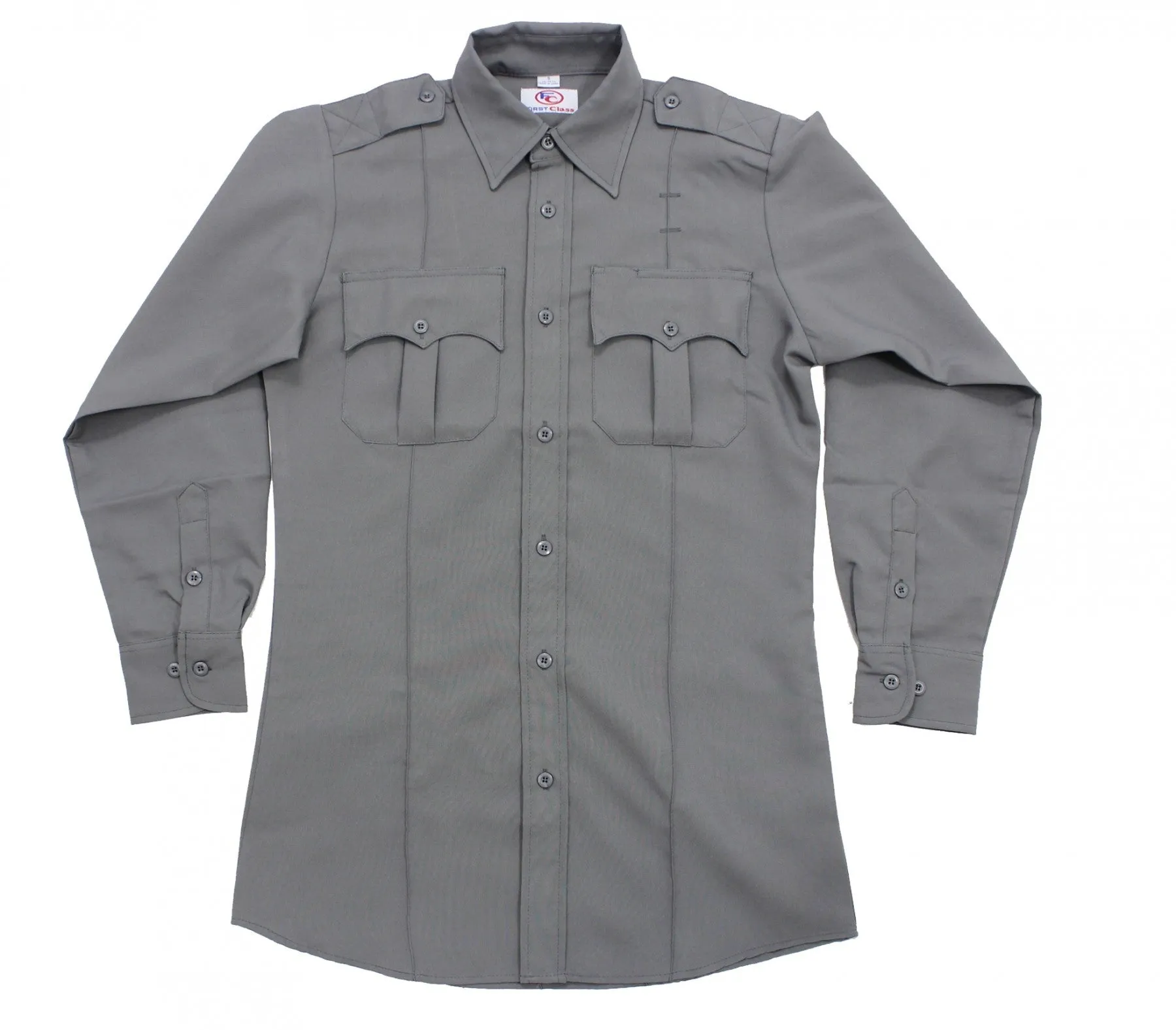 First Class 100% Polyester Long Sleeve Zippered Uniform Shirts