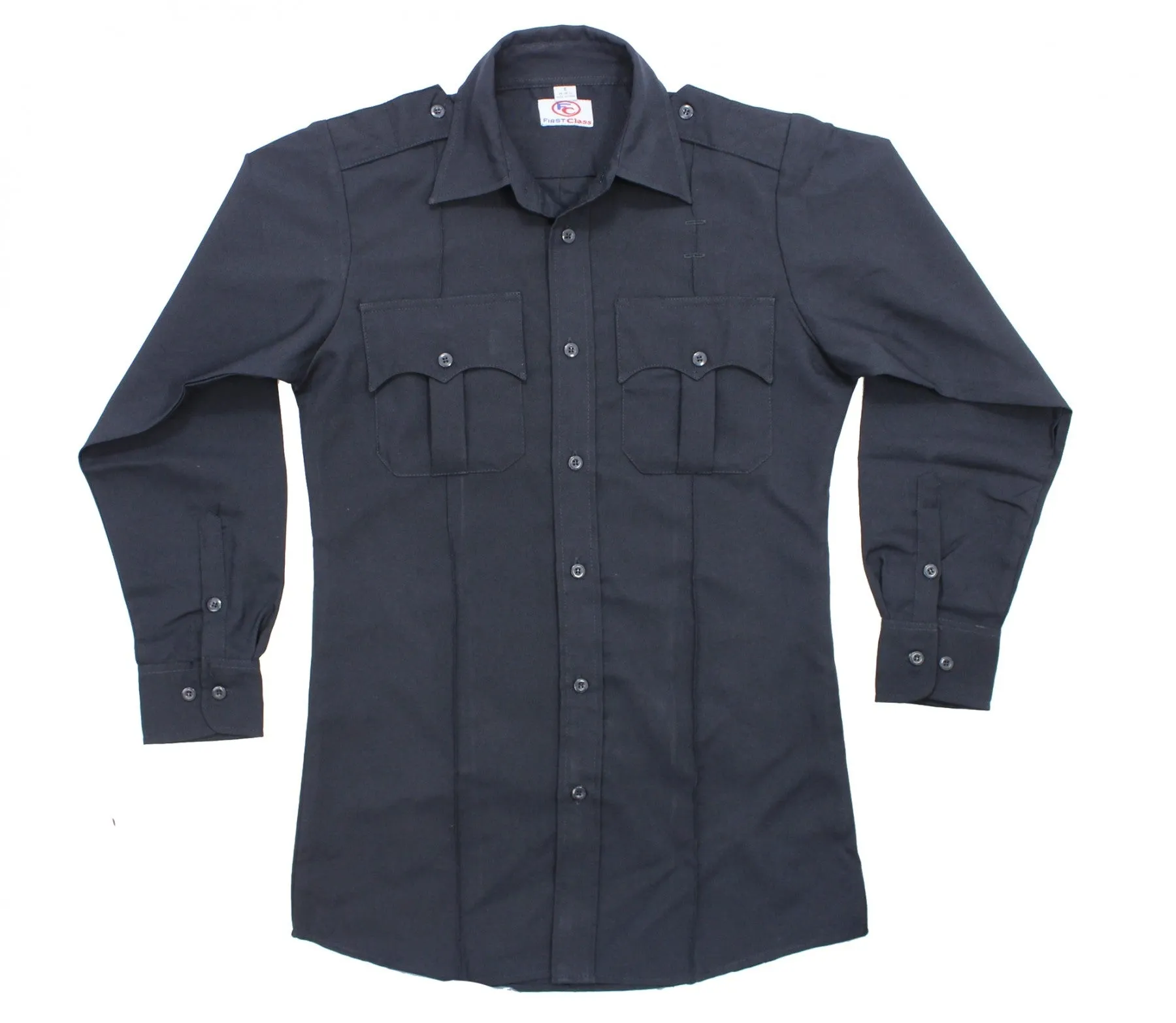 First Class 100% Polyester Long Sleeve Zippered Uniform Shirts