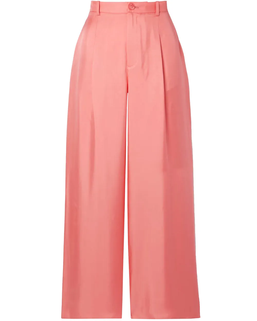 Flamingo Silk Twill Relaxed Pant