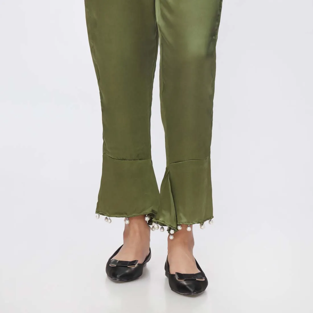 Green Shamouse Silk Slim Fit Trouser PW3677