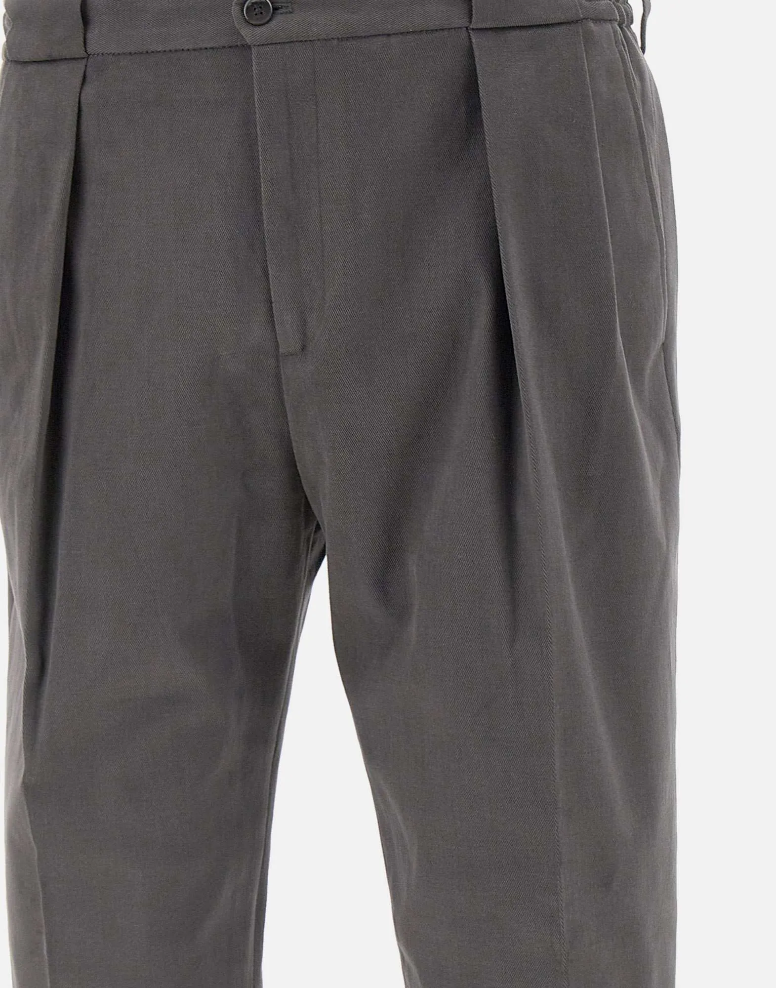 Grey Slim Fit Stretch Trousers