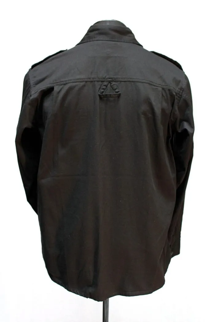 GUERRILLA ARMY SHIRT - BLACK COTTON W/ GREY