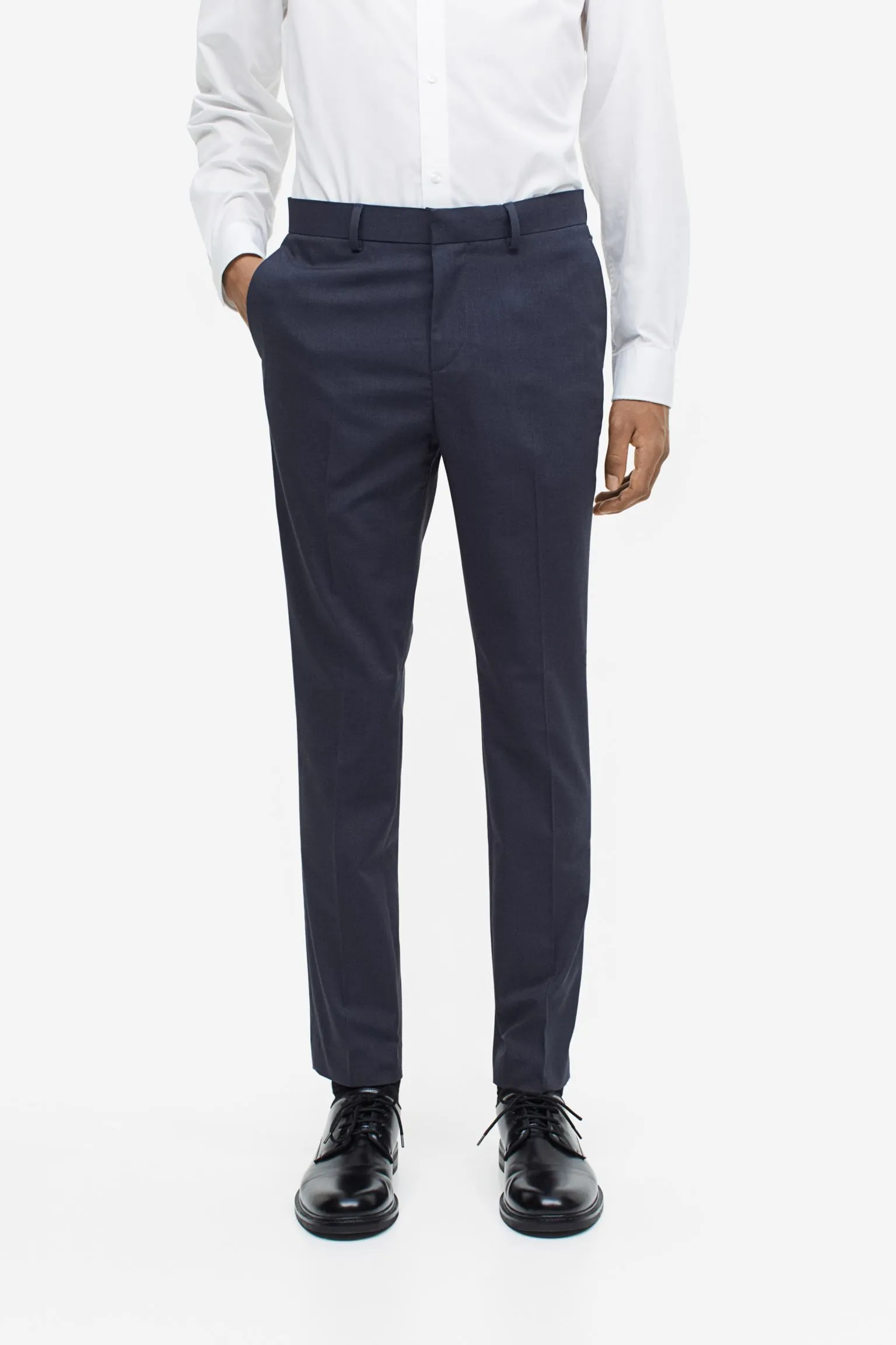 H&M Skinny Fit Suit Pants, navy blue