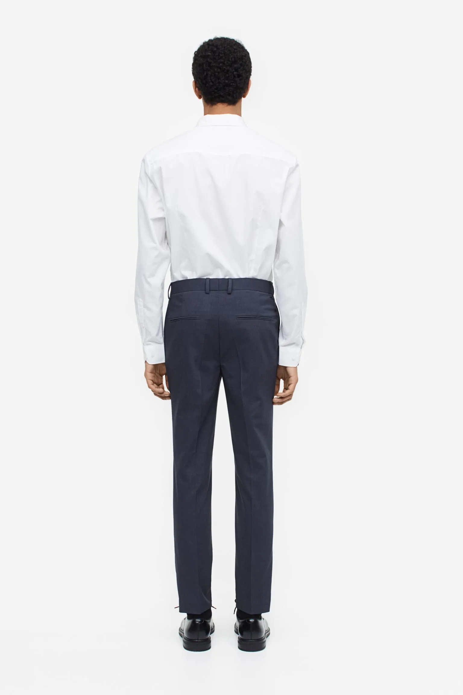 H&M Skinny Fit Suit Pants, navy blue