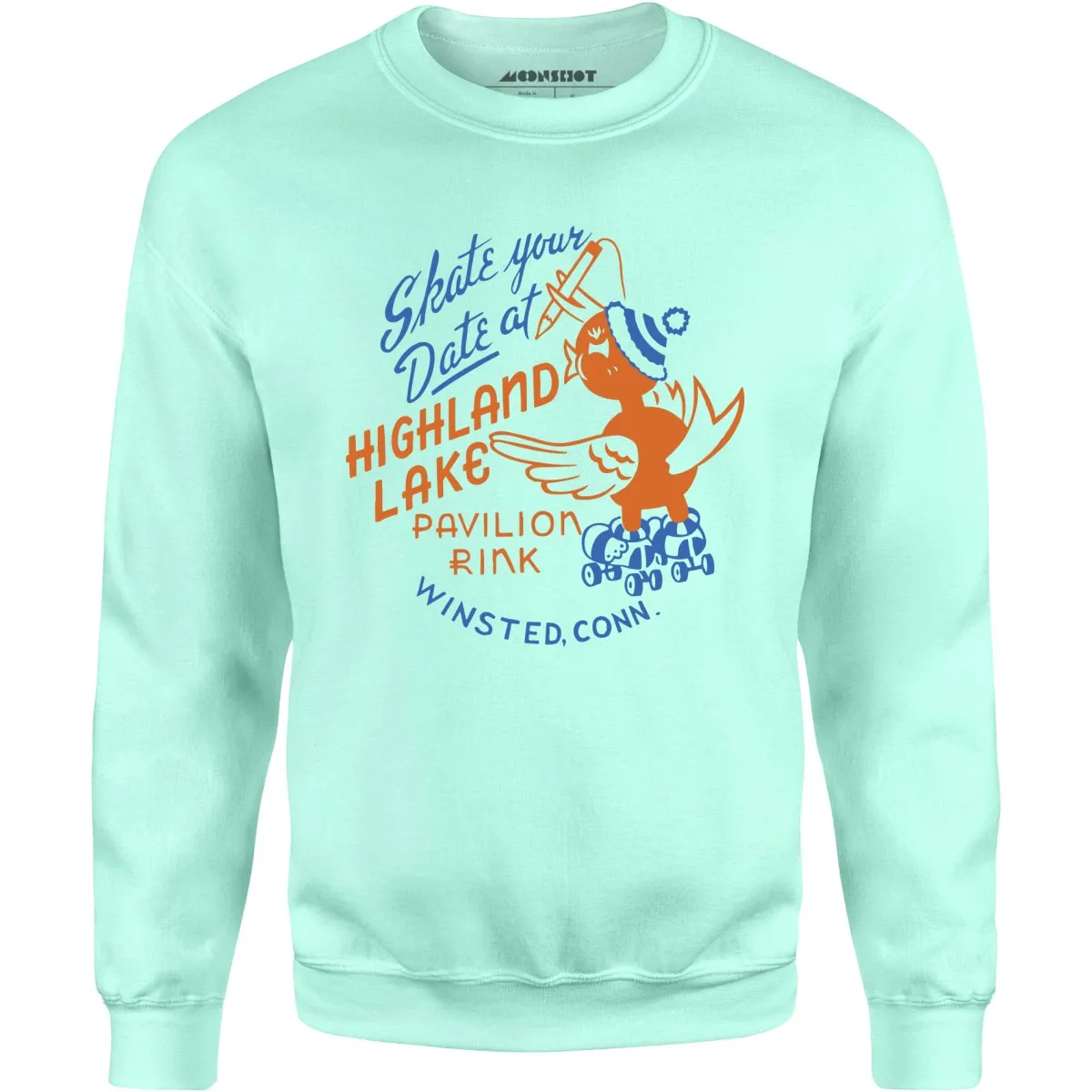 Highland Lake Pavilion Rink - Winsted, CT - Vintage Roller Rink - Unisex Sweatshirt