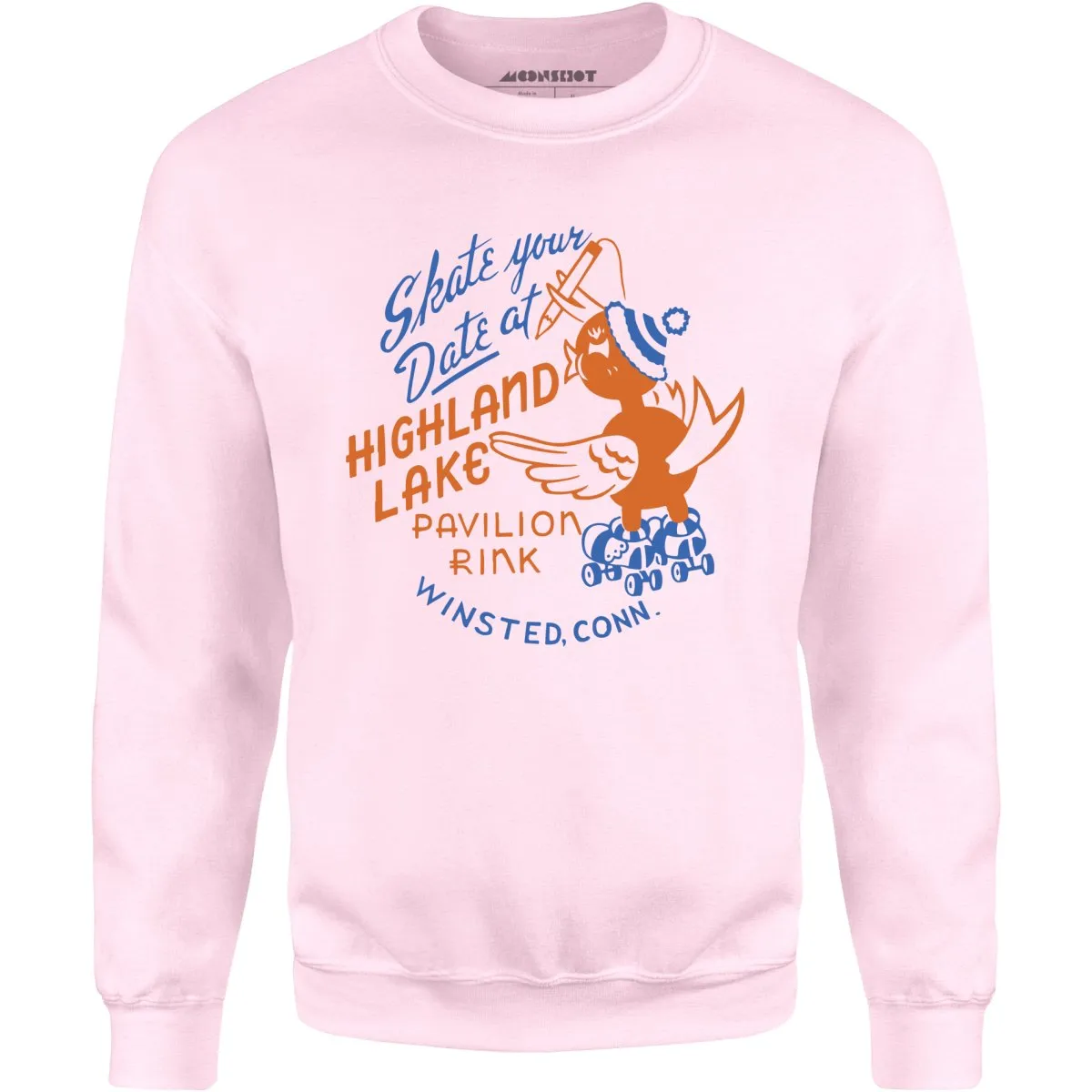 Highland Lake Pavilion Rink - Winsted, CT - Vintage Roller Rink - Unisex Sweatshirt