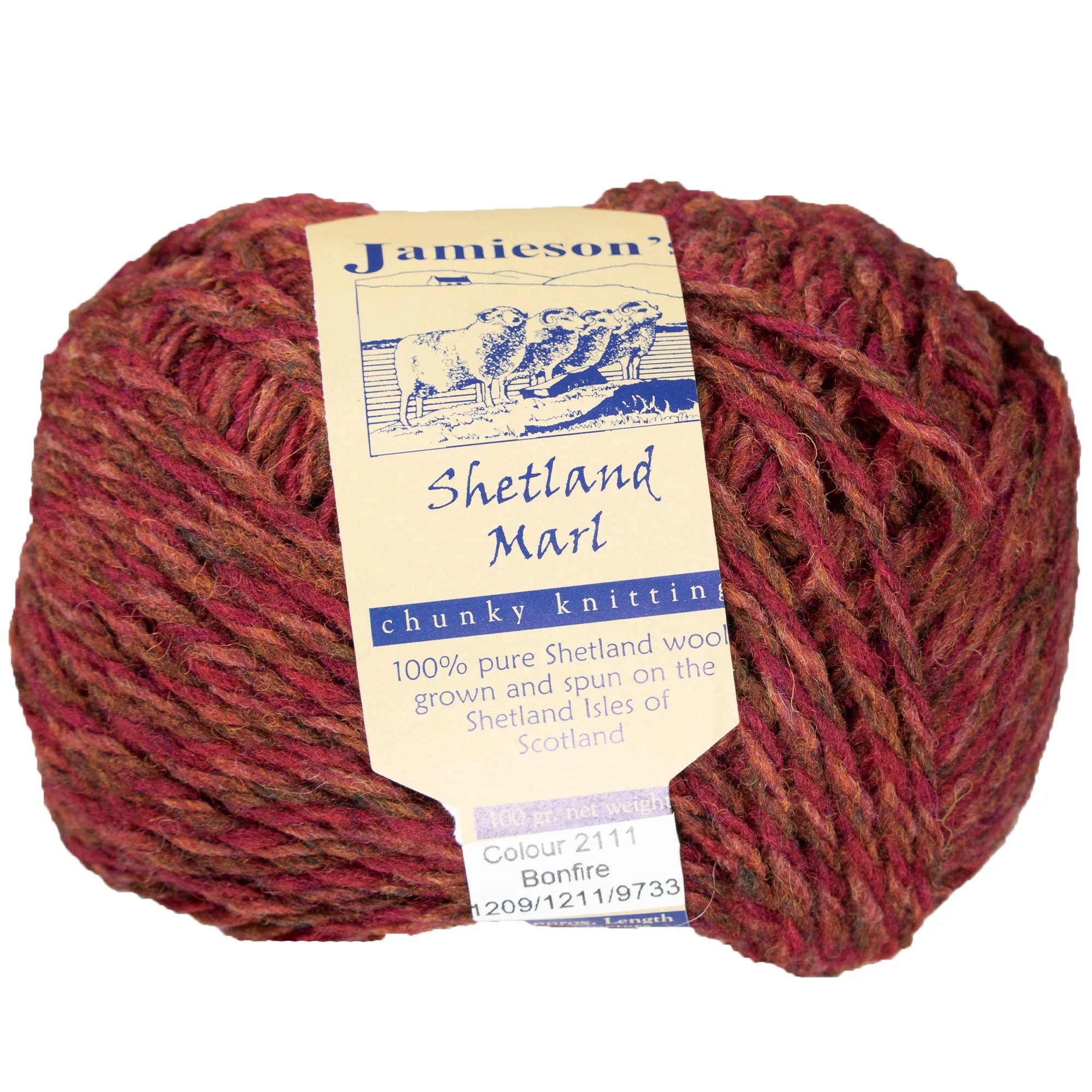 Jamieson's of Shetland Marl Chunky Yarn - 2111 Bonfire