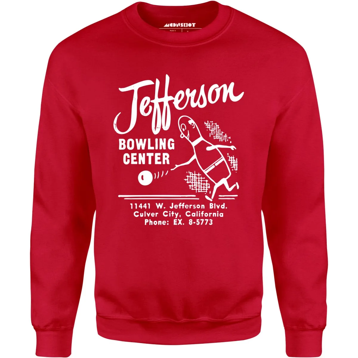 Jefferson Bowling Center - Culver City, CA - Vintage Bowling Alley - Unisex Sweatshirt