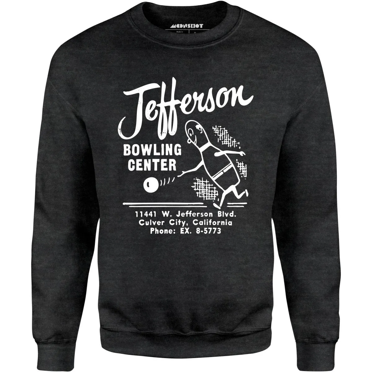 Jefferson Bowling Center - Culver City, CA - Vintage Bowling Alley - Unisex Sweatshirt