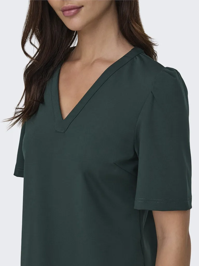 Lanie V-Neck Top - Scarab