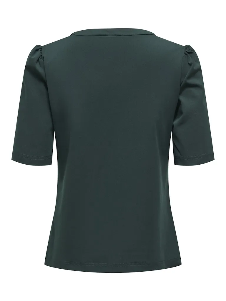 Lanie V-Neck Top - Scarab