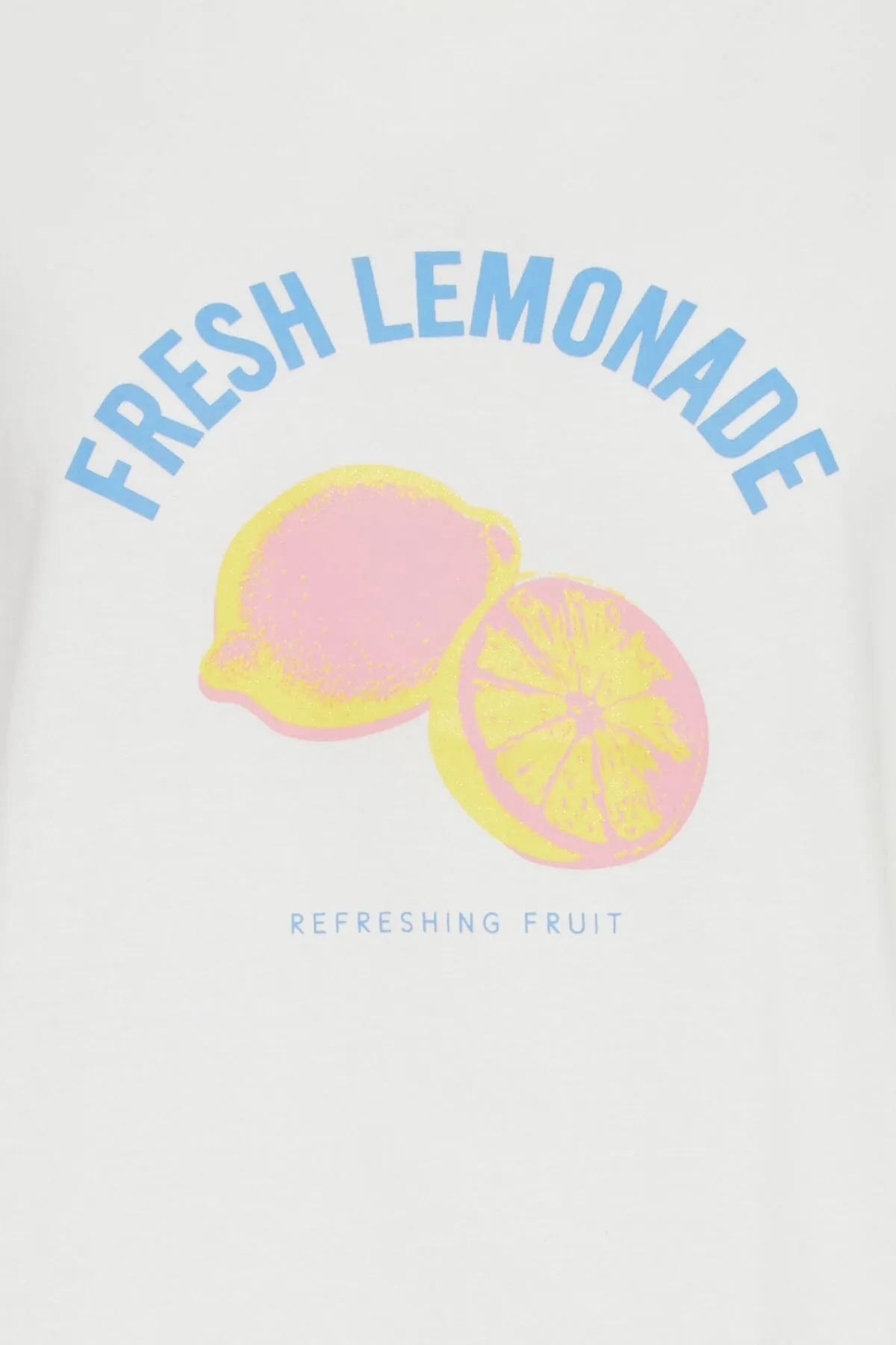 Lemonade Printed White Cotton T-Shirt