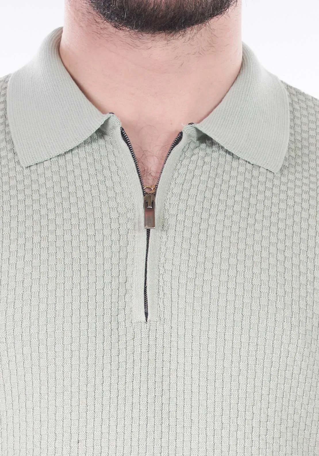 Lexis Short Sleeve Polo Knit - Sage