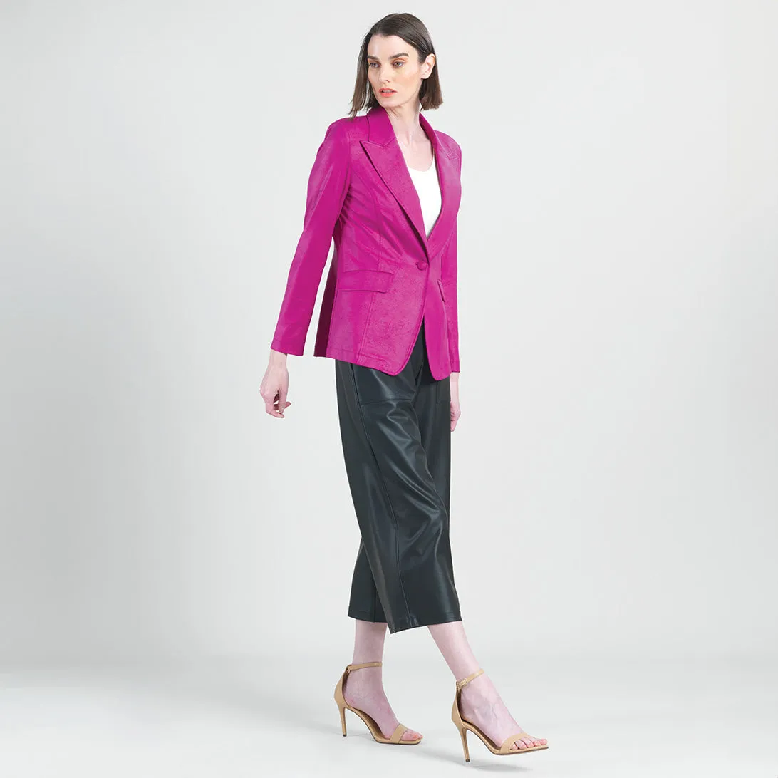 Liquid Leather™ Signature Pocket Blazer - Magenta - Final Sale!