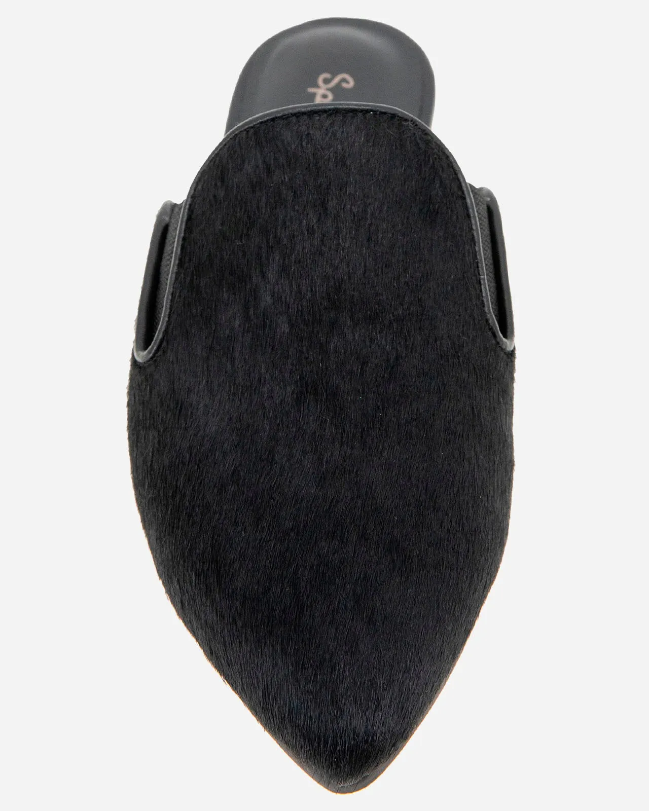 Liza Black Pony Hair Mule