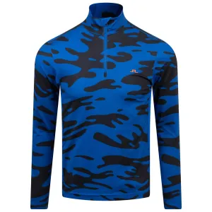 Luke Regular Fit Half Zip Printed Mid Layer Neptune Blue - SS24