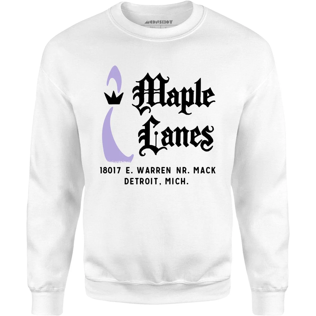 Maple Lanes - Detroit, MI - Vintage Bowling Alley - Unisex Sweatshirt