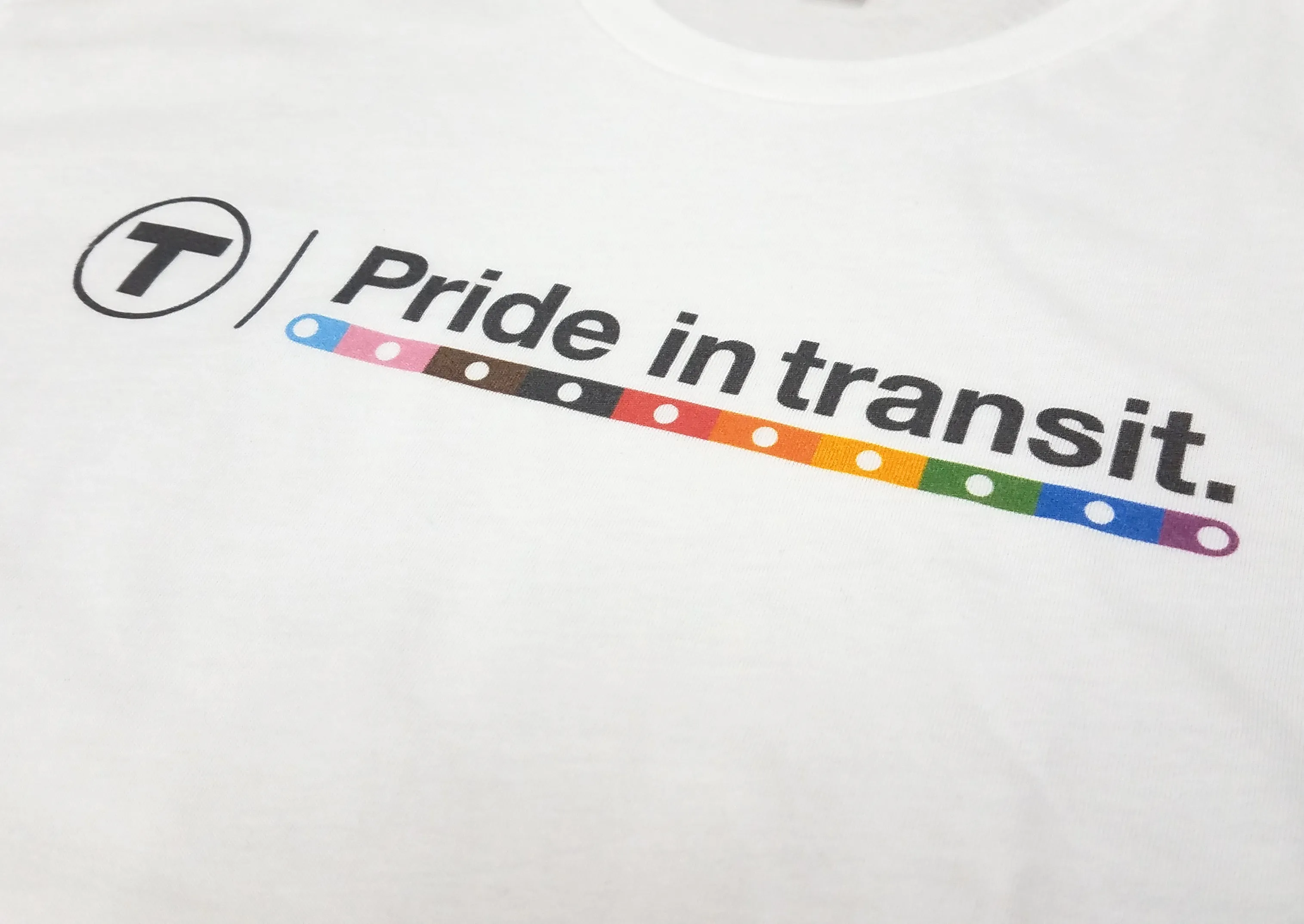 MBTA "T Pride in transit" White T-Shirt (ADULT UNISEX)