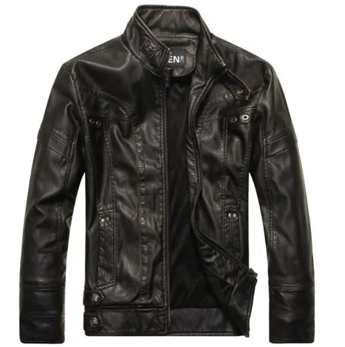 Men Slim Fit Sheep Leather Jacket