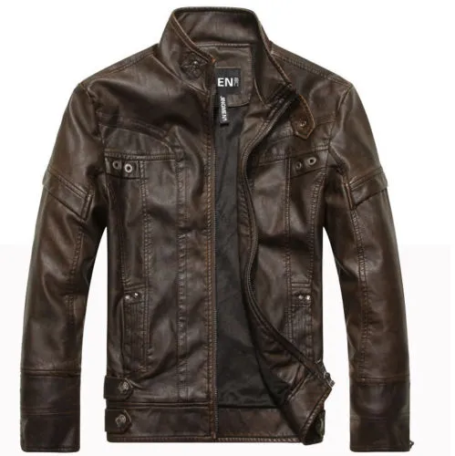 Men Slim Fit Sheep Leather Jacket