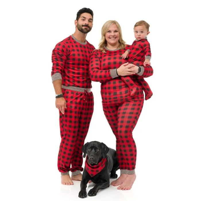 Men’s Jogger Pajama Set - Red Buffalo