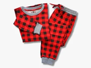 Men’s Jogger Pajama Set - Red Buffalo