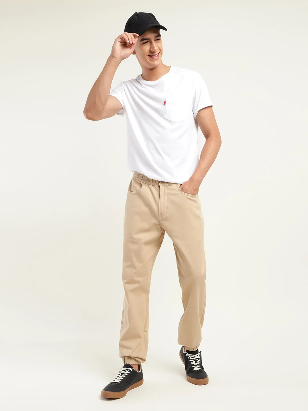 Men's Relaxed Fit Khaki Jogger Cargos