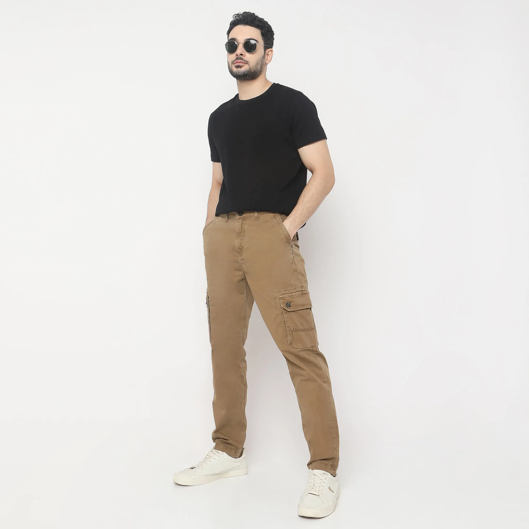 Modern Explorer - Cargo Pants - Cotton with E-Fast Stretch - Mid Rise Regular Fit