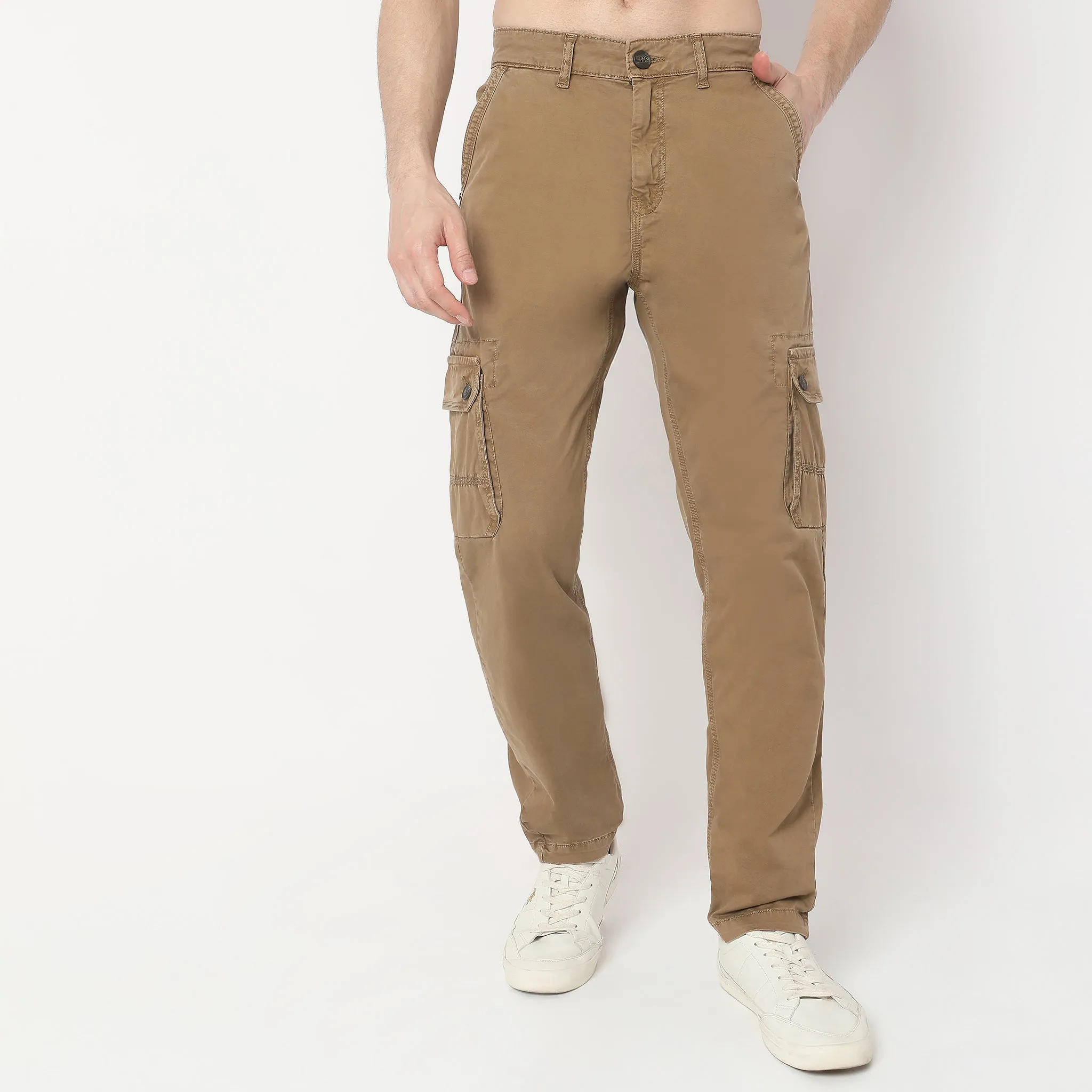 Modern Explorer - Cargo Pants - Cotton with E-Fast Stretch - Mid Rise Regular Fit