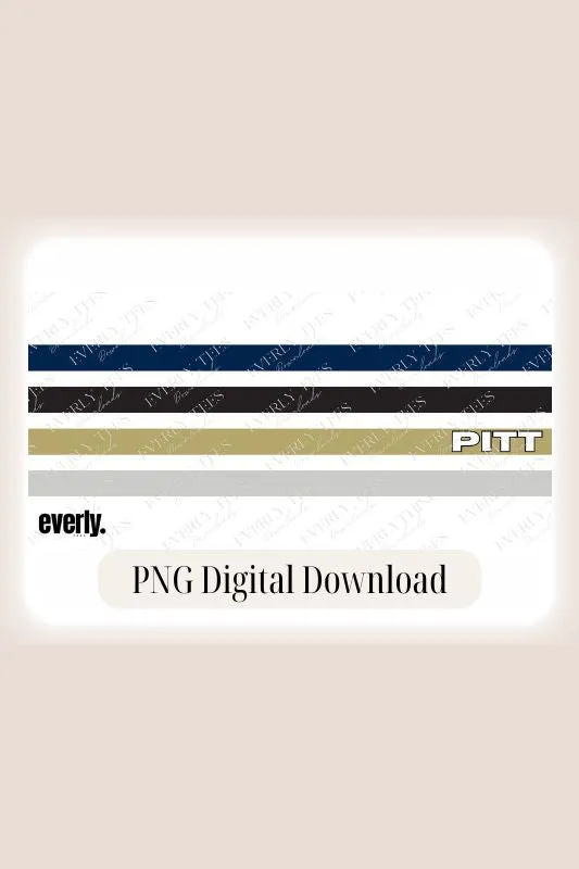 PITT- University of Pittsburgh Stripes Design PNG Download