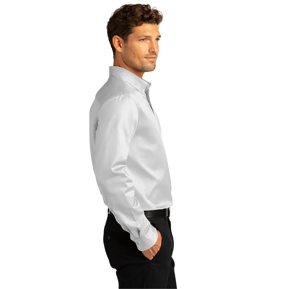 Port Authority® Long Sleeve SuperPro React™ Twill Shirt - White