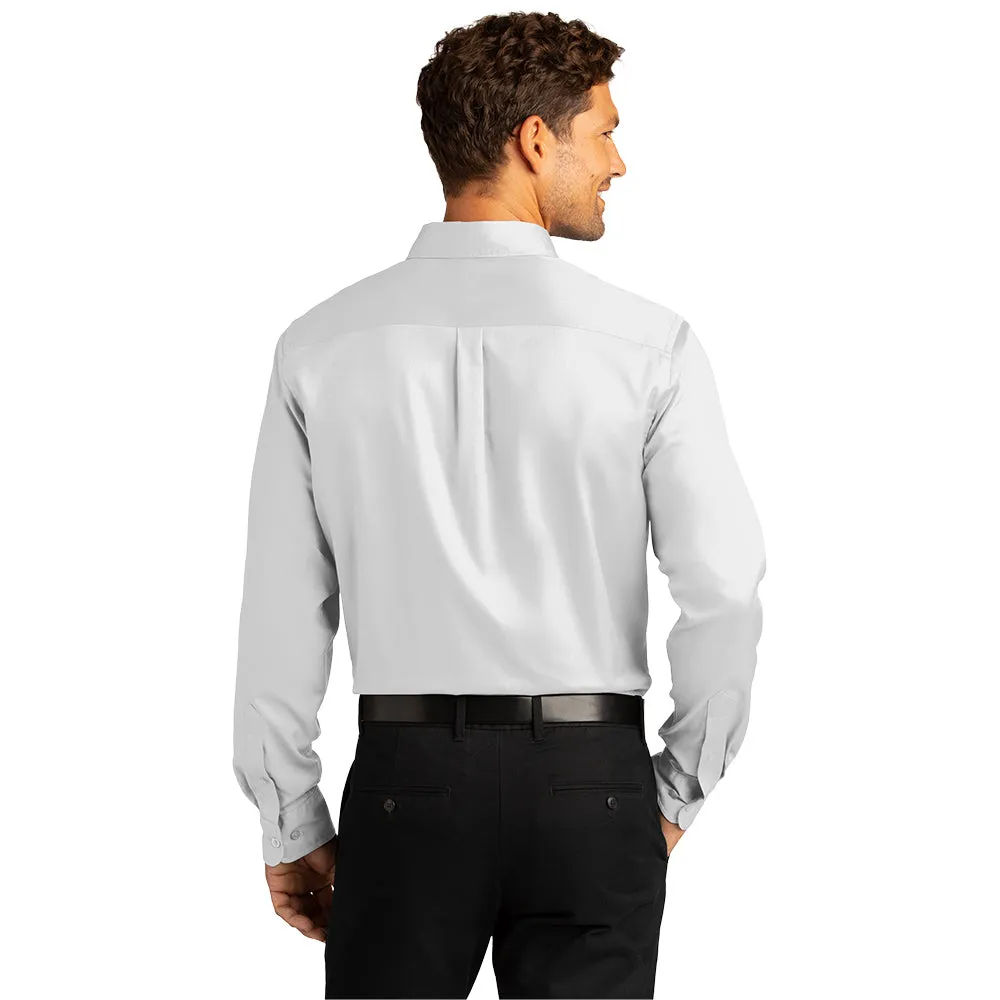 Port Authority® Long Sleeve SuperPro React™ Twill Shirt - White