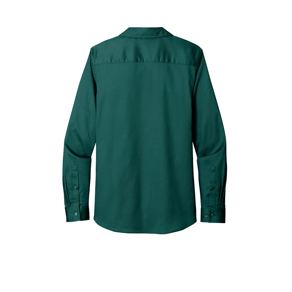 Port Authority® Women's Long Sleeve SuperPro React ™ Twill Shirt - Marine Green