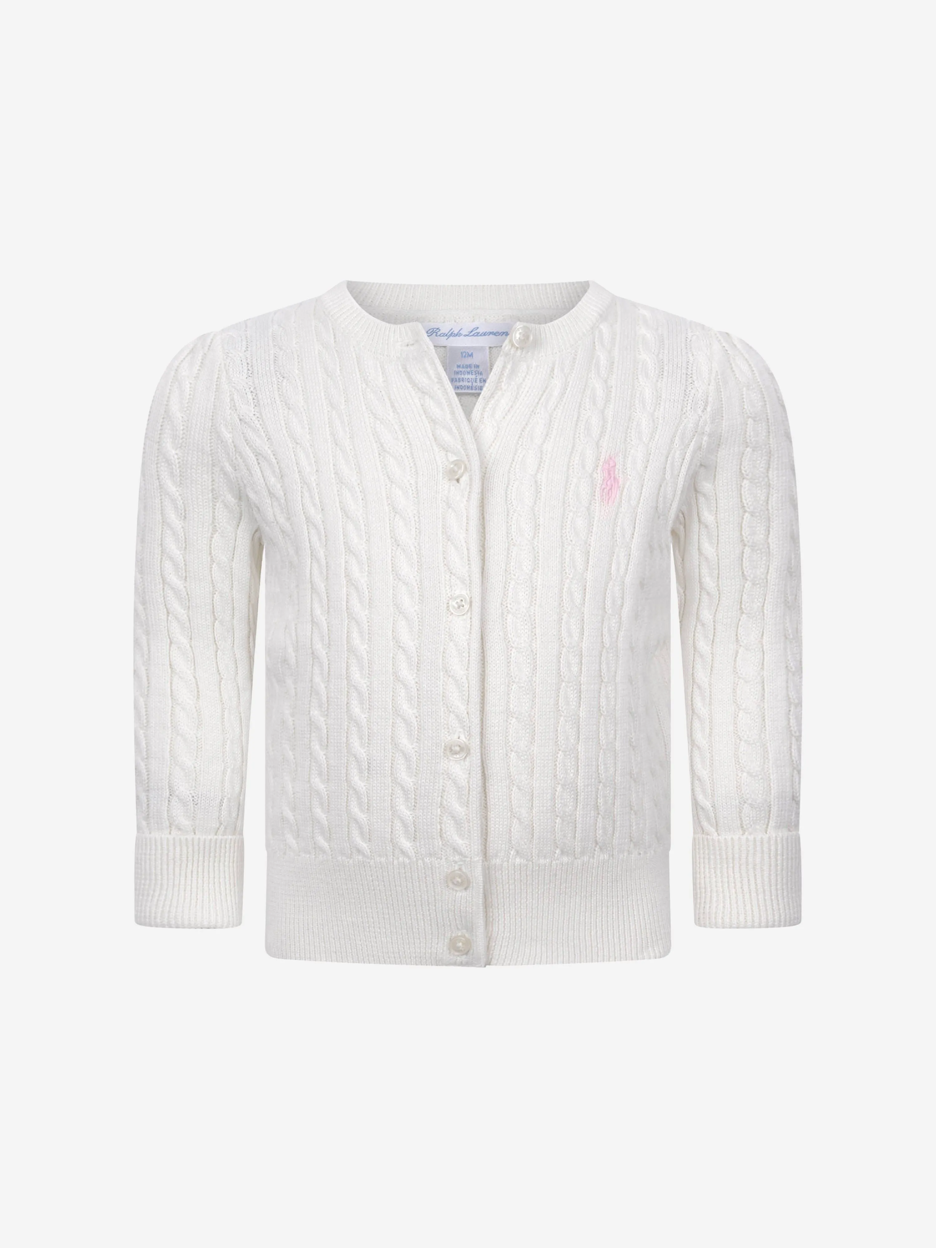 Ralph Lauren Baby Girls Cable Knit Cardigan