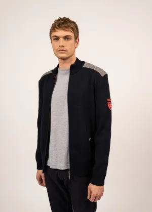 Serac Arpin zipped jacket in wool and wool cloth - SAINT JAMES x ARPIN (NAVY)