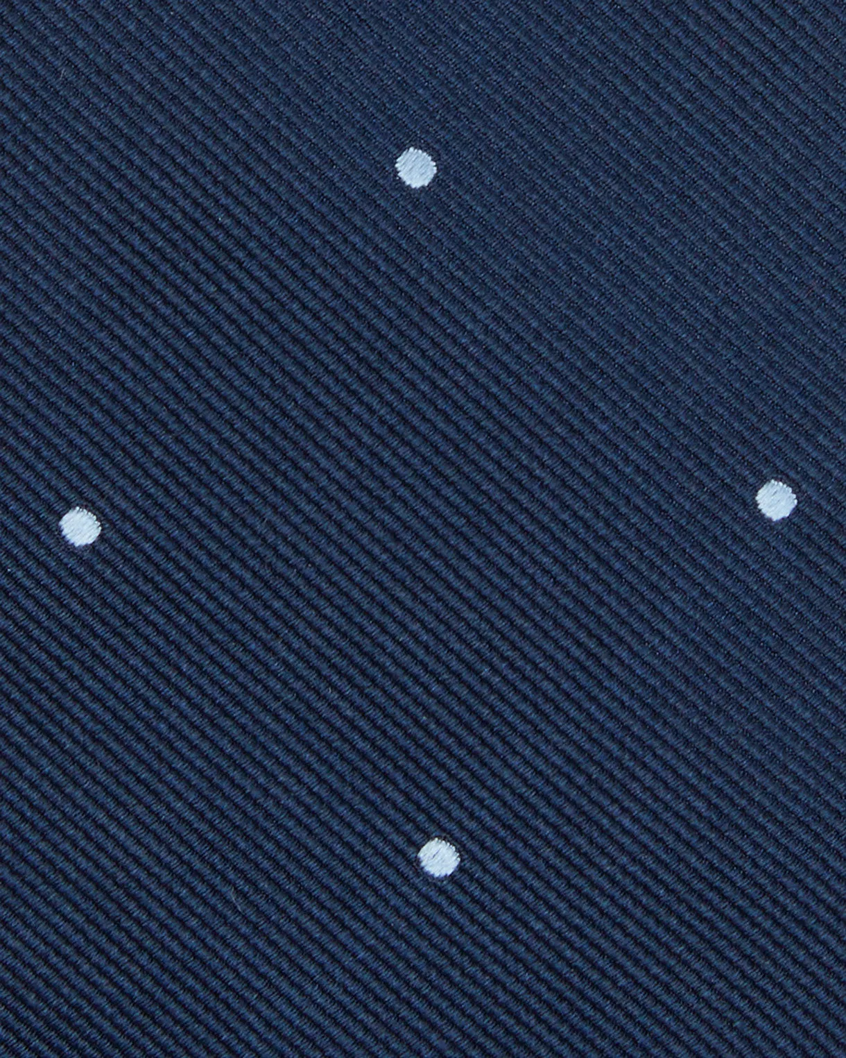 Silk Woven Tie in Navy/Sky Dot