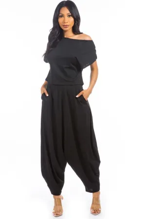 Sleek & Chic: Black 2-Piece Pant Set