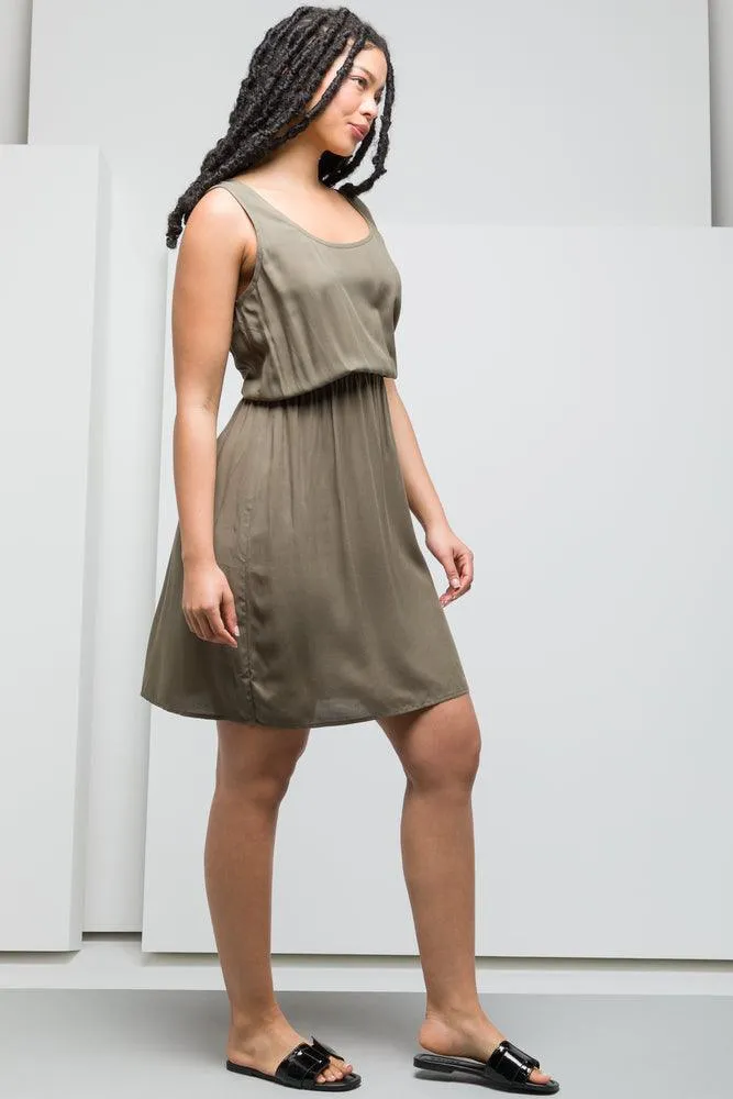 Sleeveless Dress Olive Green