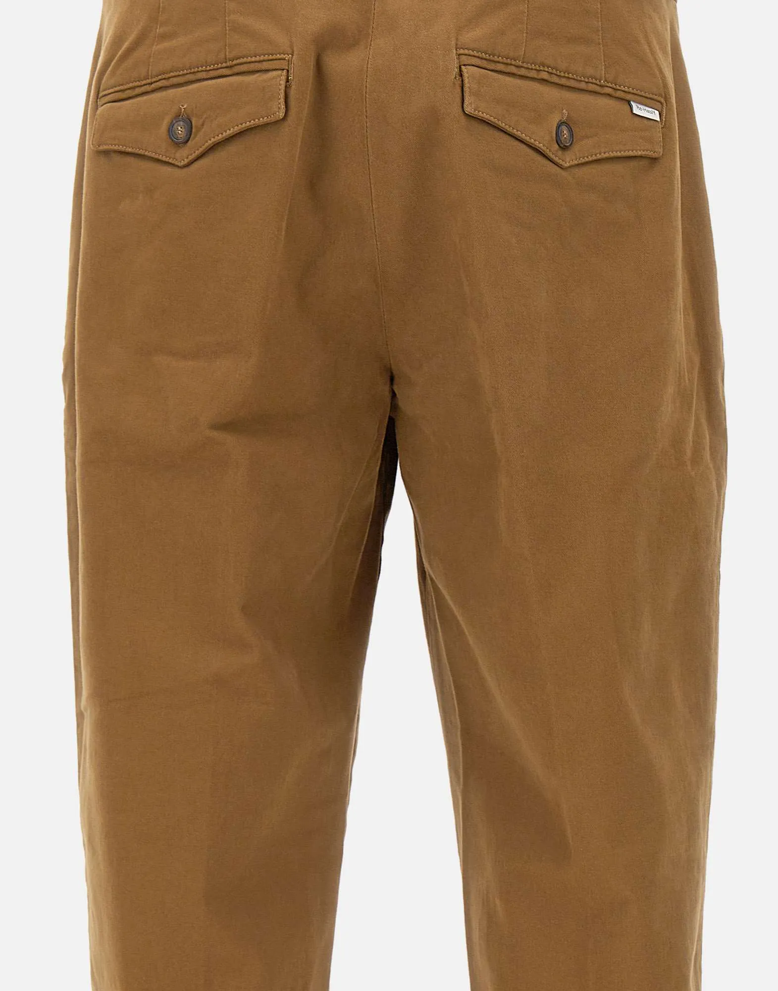 Slim Fit Camel Stretch Trousers