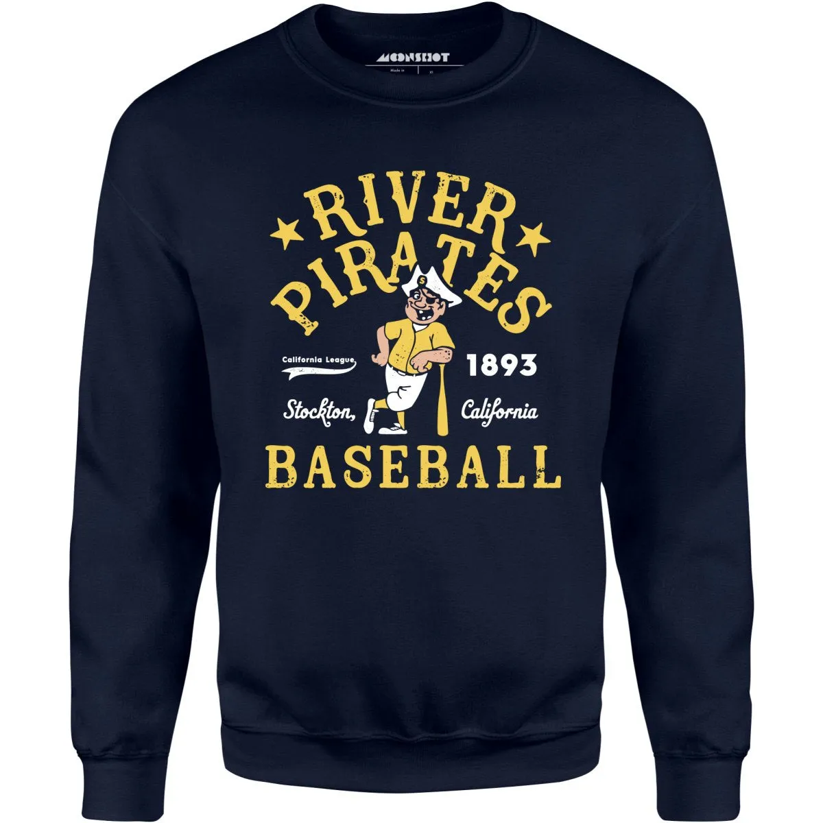 Stockton River Pirates - California - Vintage Defunct Baseball Teams - Unisex Sweatshirt