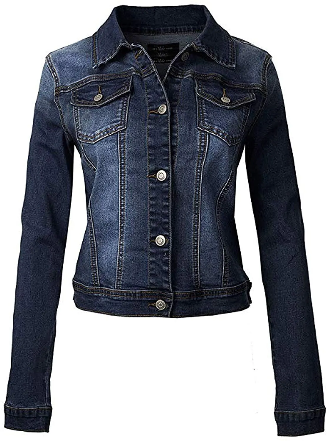 Women's Classic Casual Stretch Fabric Denim Jean Jacket