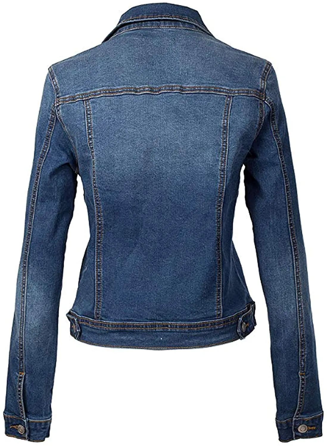 Women's Classic Casual Stretch Fabric Denim Jean Jacket