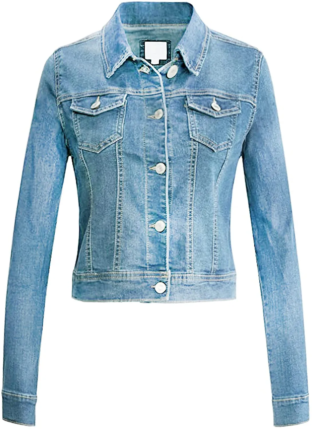 Women's Classic Casual Stretch Fabric Denim Jean Jacket